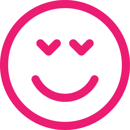 Smiling face with heart-shaped eyes emoji.